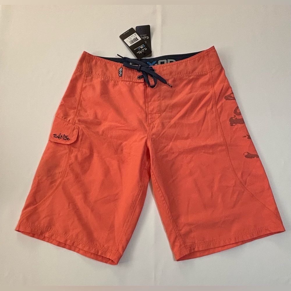 Salt Life Board Shorts Coral NWT